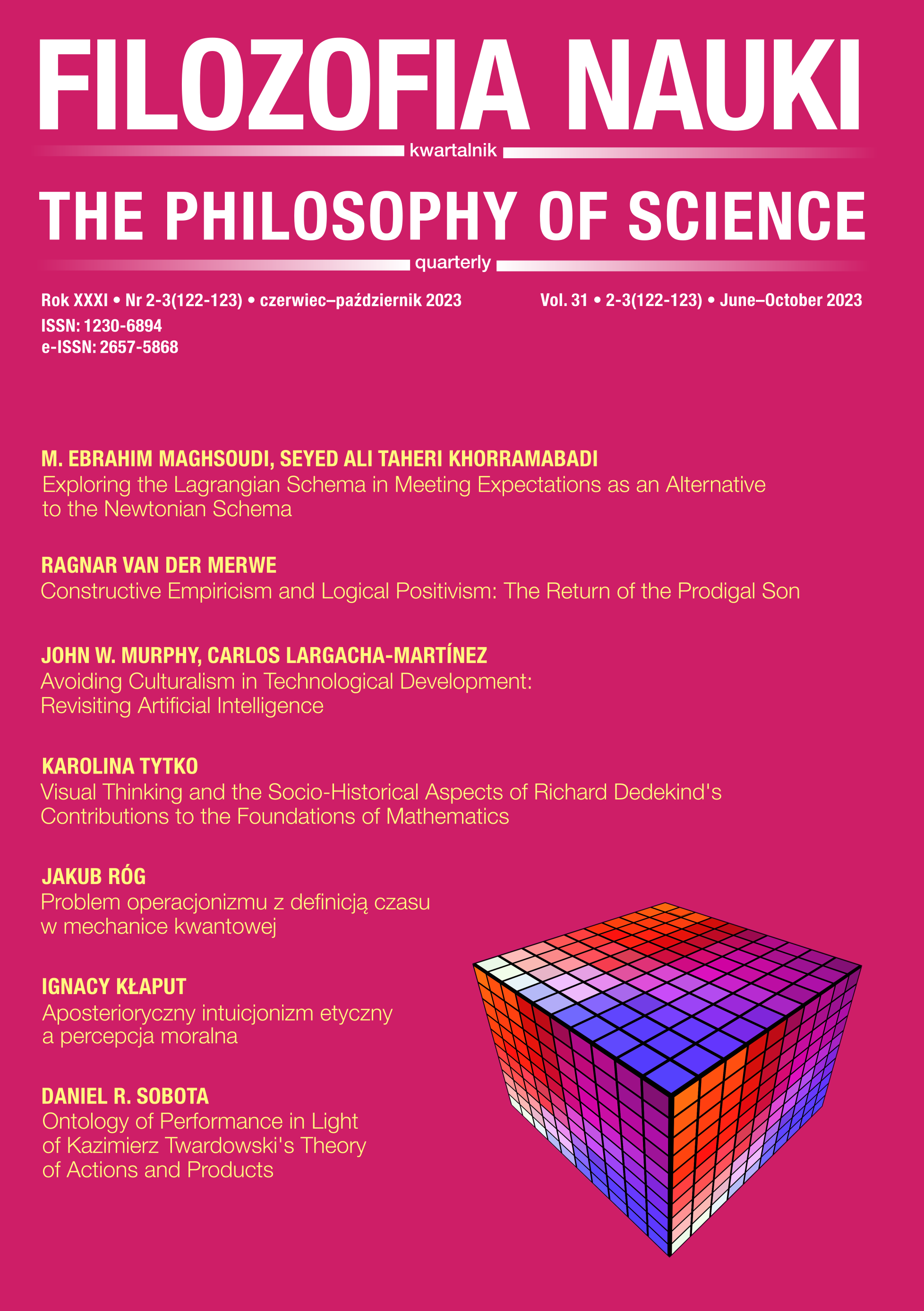 					Pokaż  Tom 31 Nr 2-3 (2023): FILOZOFIA NAUKI
				